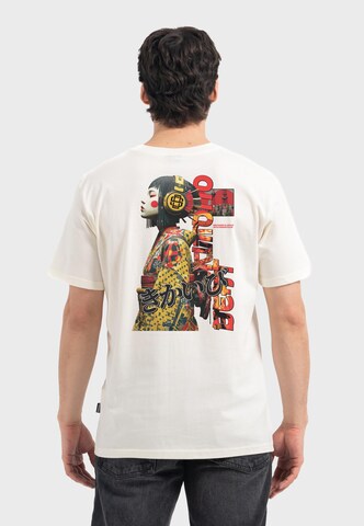 Oldskull Shirt 'Asian Kimono Beat' in White
