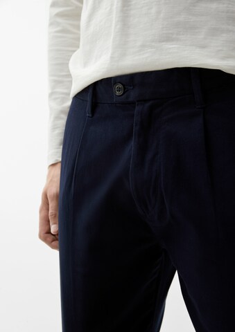 s.Oliver - Tapered Pantalón plisado en azul