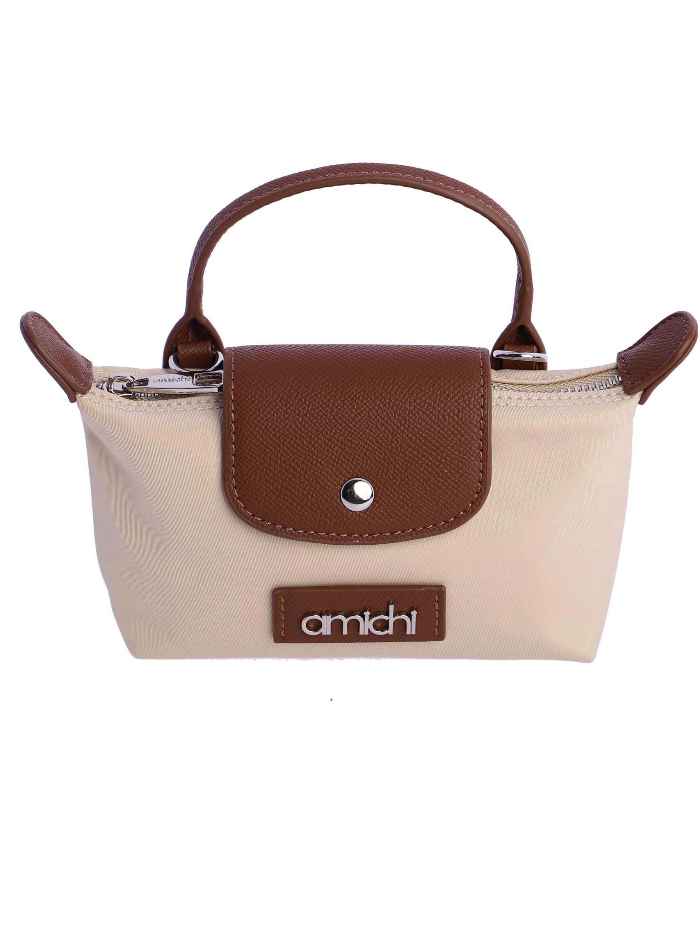 Amichi - Bolso de mano en beige: frente