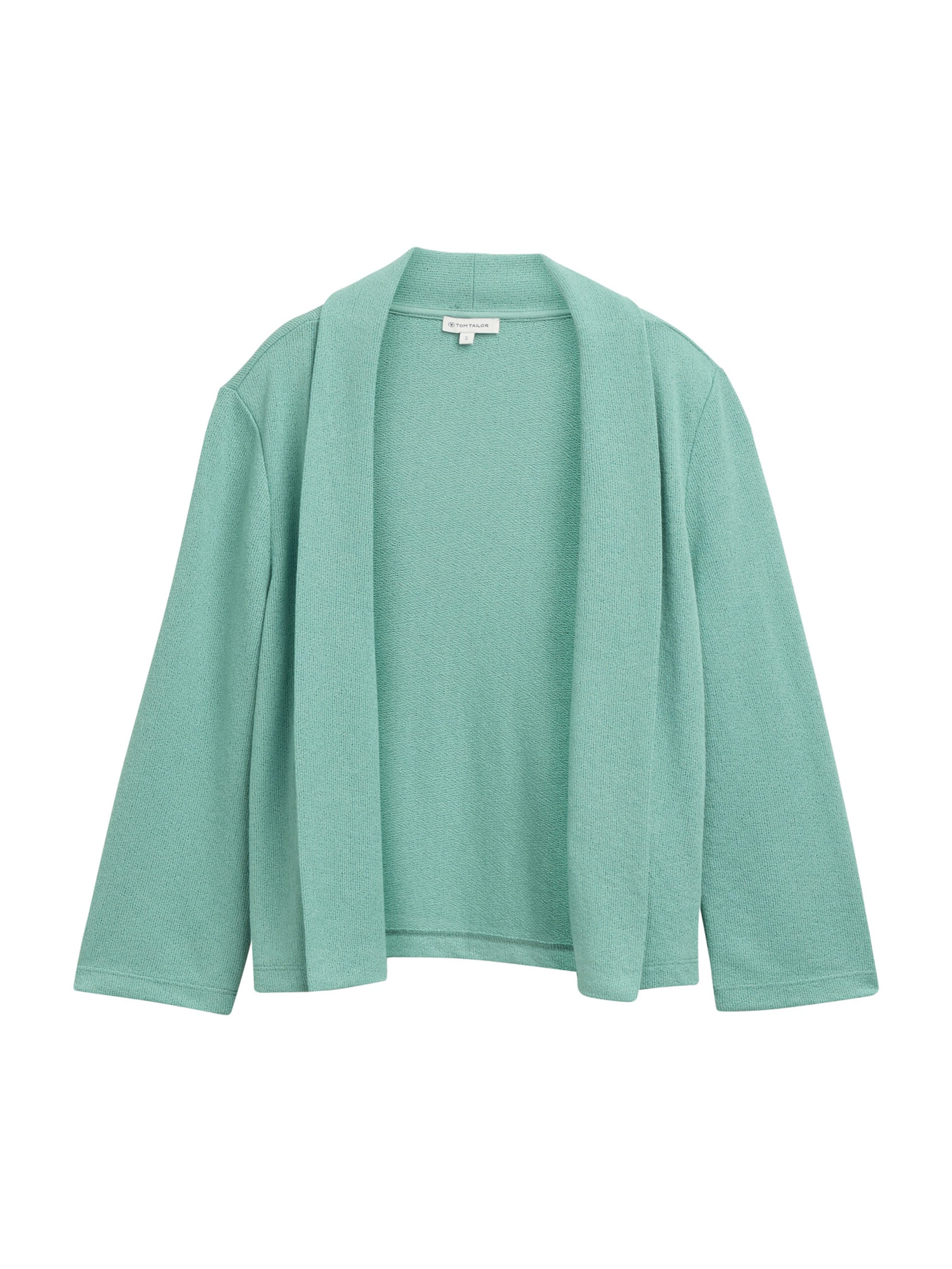 TOM TAILOR Knit cardigan in Green: front