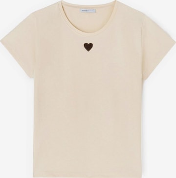 T-shirt MOTIVI en beige : devant
