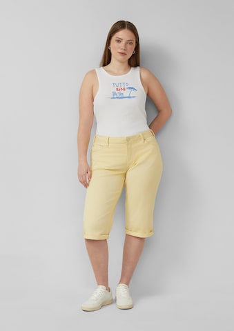 QS Slimfit Jeans 'Catie' in Gelb
