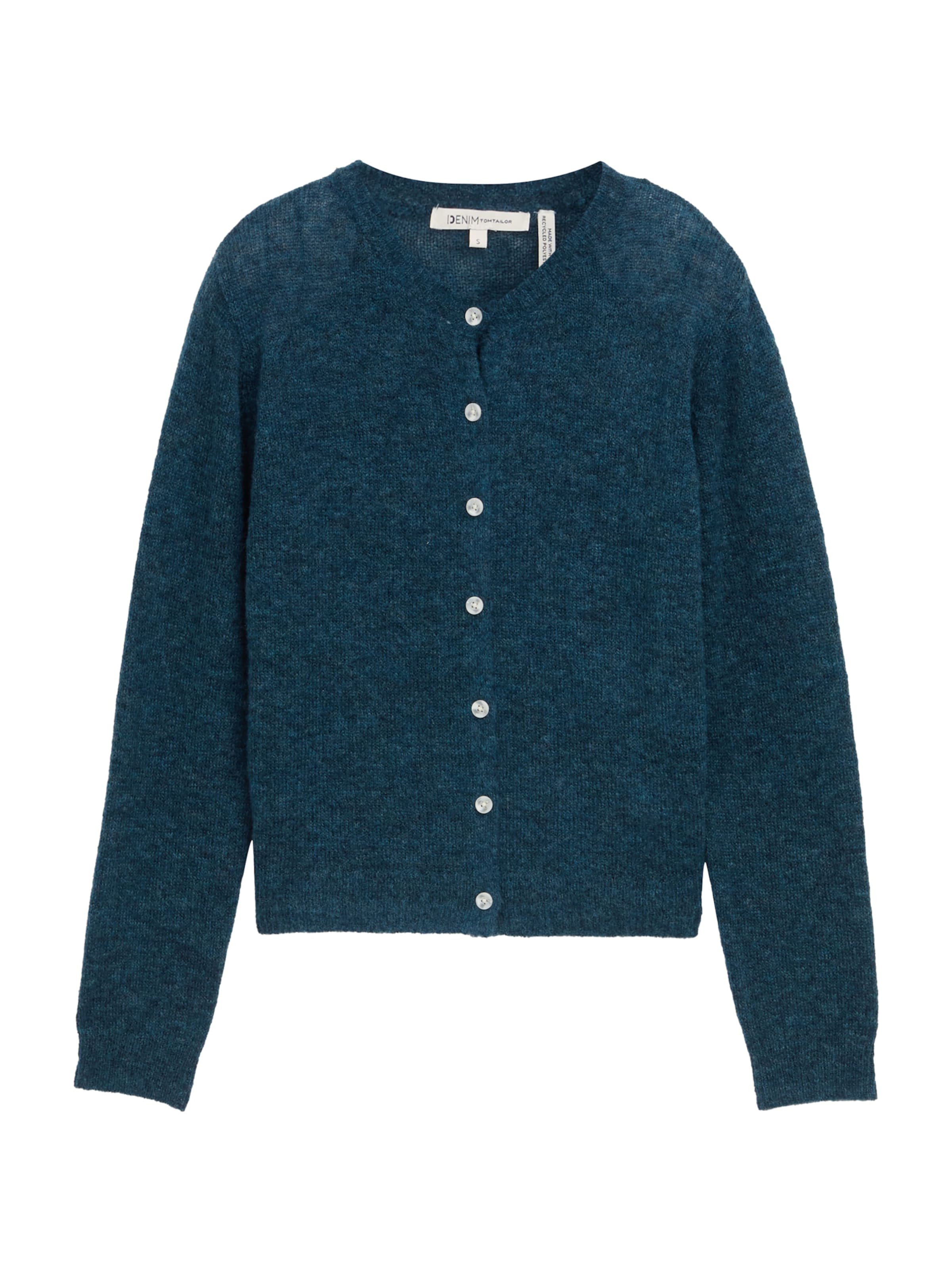 TOM TAILOR DENIM Knit cardigan in Green: front
