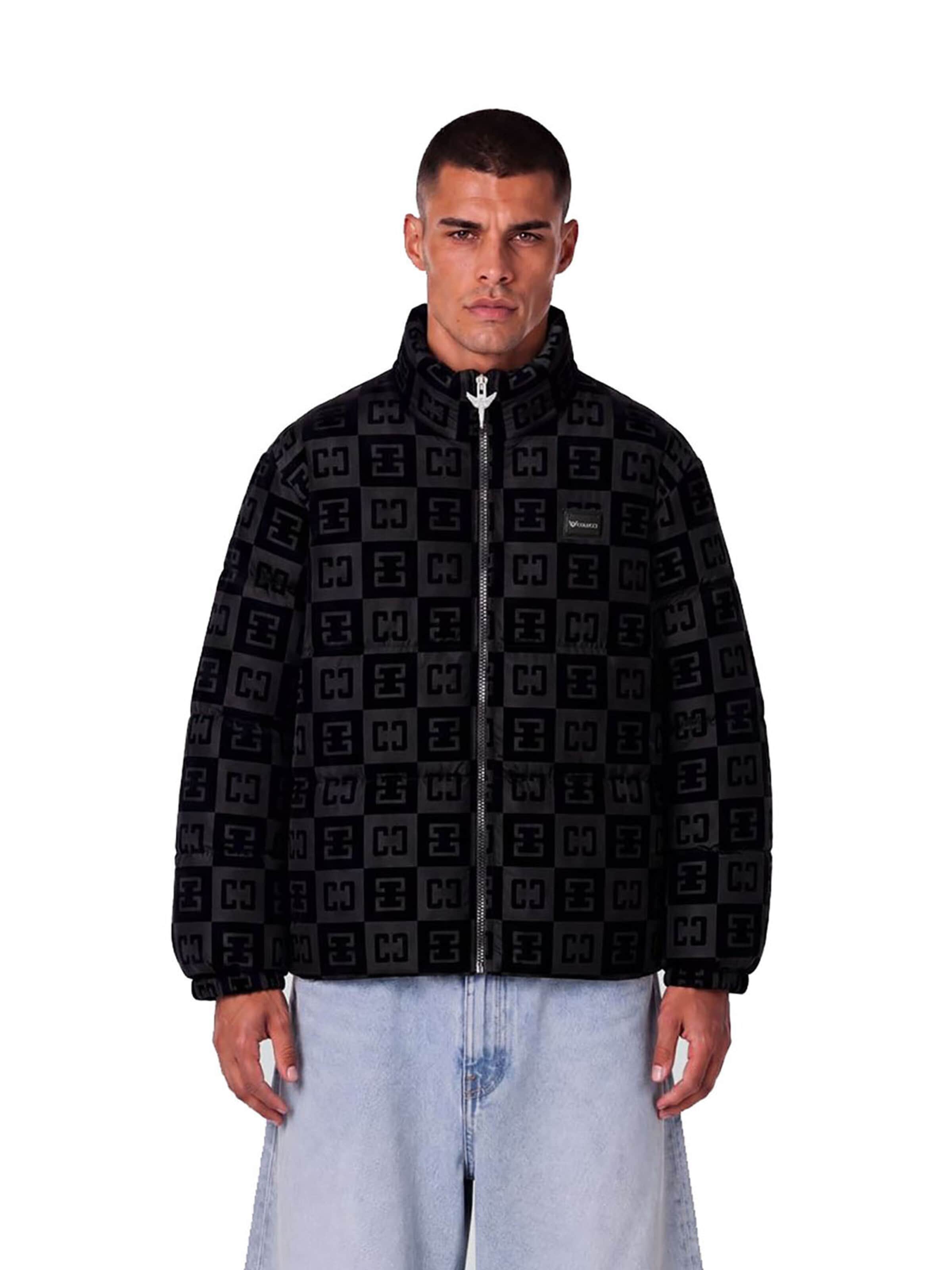 Veste d’hiver 'Checkerboard' Colucci en noir
