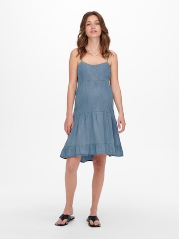 Only Maternity Kleid 'Ragna' in Blau