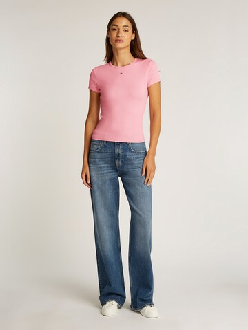 Tommy Jeans Majica 'ESSENTIAL' | roza barva