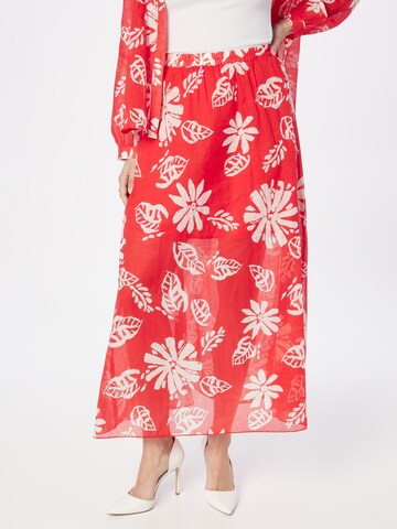 Stefanel Rok 'VOILE' in Rood: voorkant