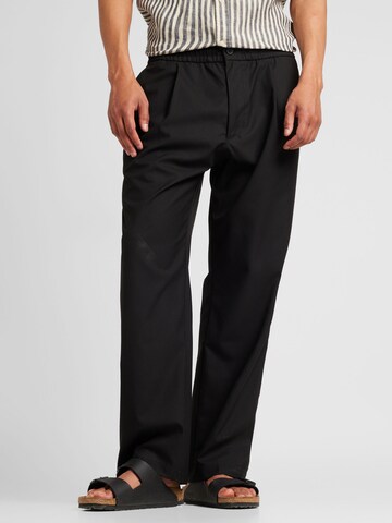 HUGO tavaline Voltidega püksid 'Ravi243', värv must: eest vaates