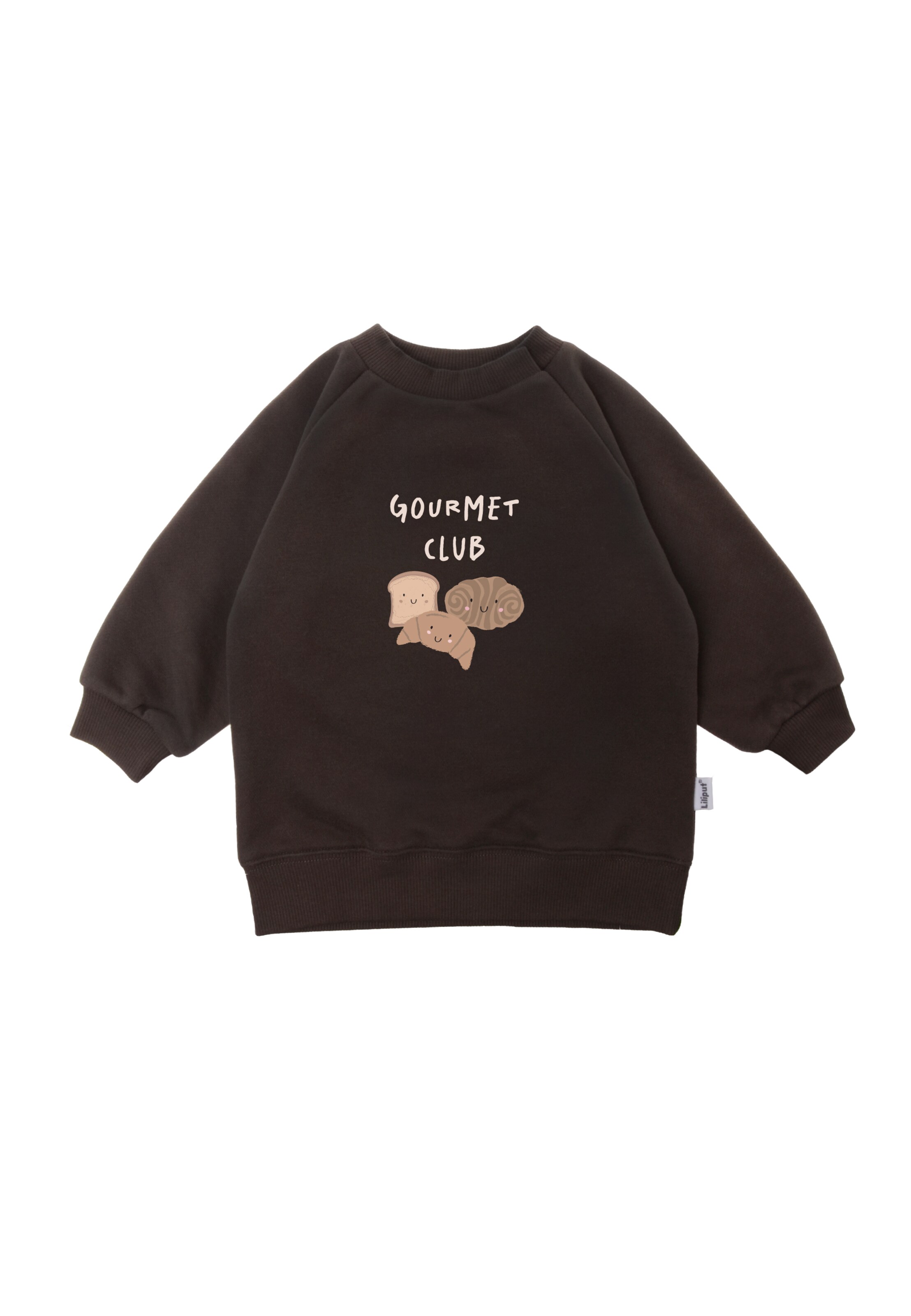 LILIPUT Sweatshirt 'Gourmet Club' in Brown: front