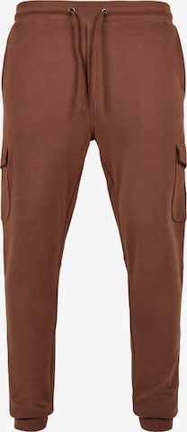 Pantalon cargo Urban Classics en marron : devant