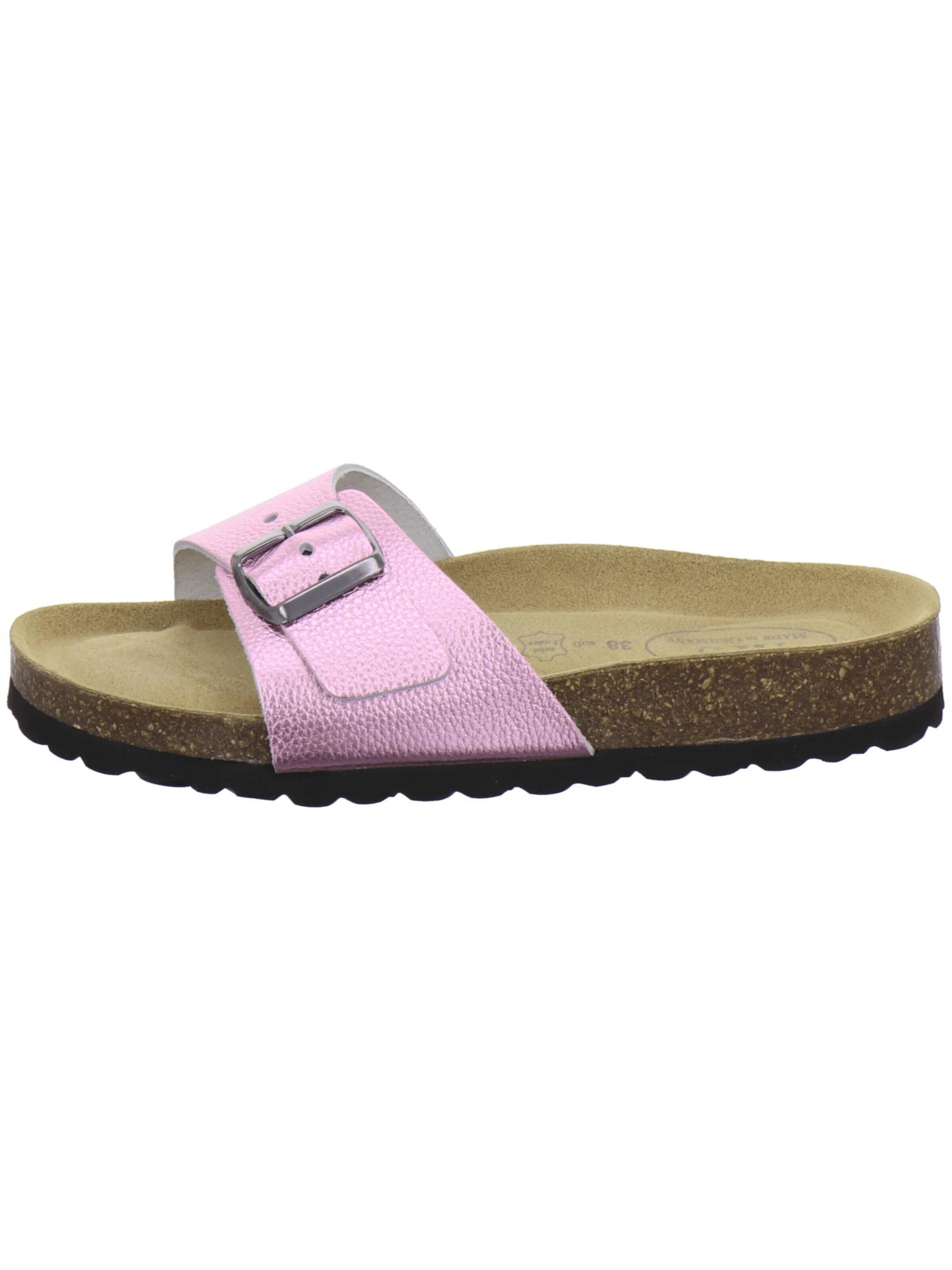 Zoccoletto 'Pantoletten Damen Einschnaller rose Lack' di AFS-Schuhe in rosa