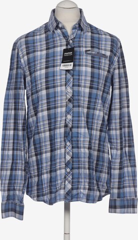 GUESS Button Up Shirt in L in Blue: front