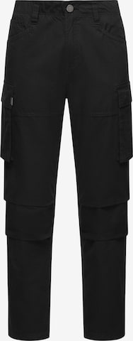 Coupe slim Pantalon cargo 'Merly' Ragwear en noir : devant