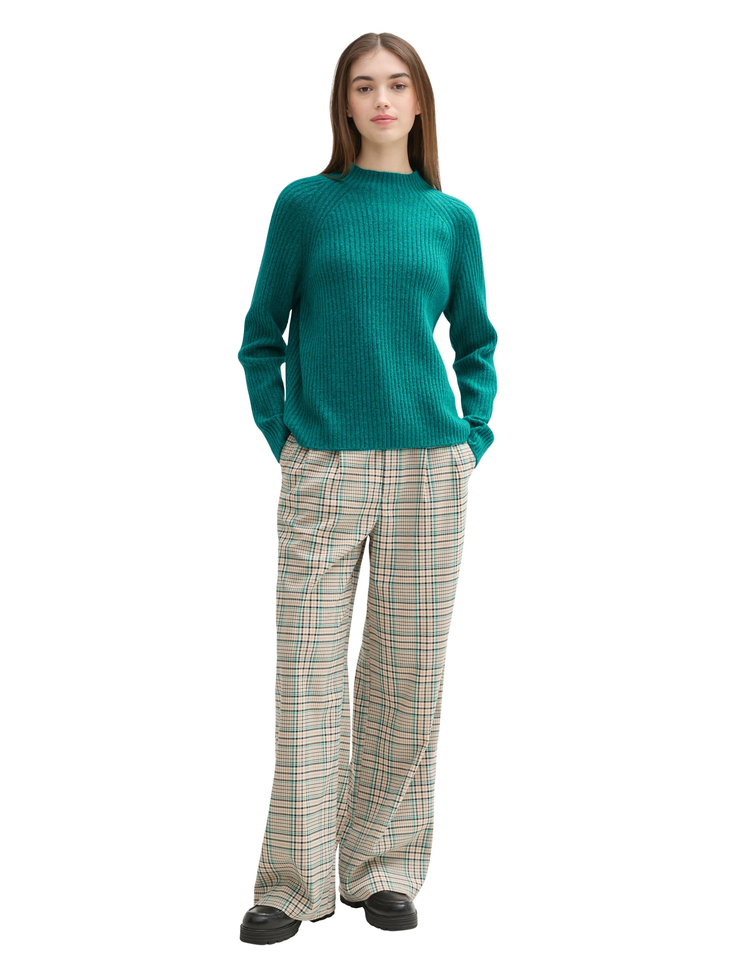 TOM TAILOR DENIM Pullover in Grün