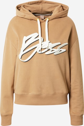 BOSS Black Sweatshirt 'Ecaisy' in Beige: front