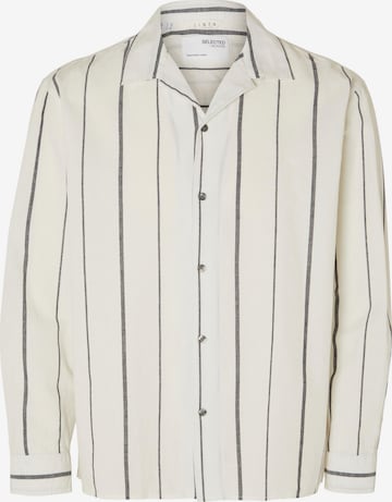 SELECTED HOMME Regular fit Button Up Shirt in Beige: front