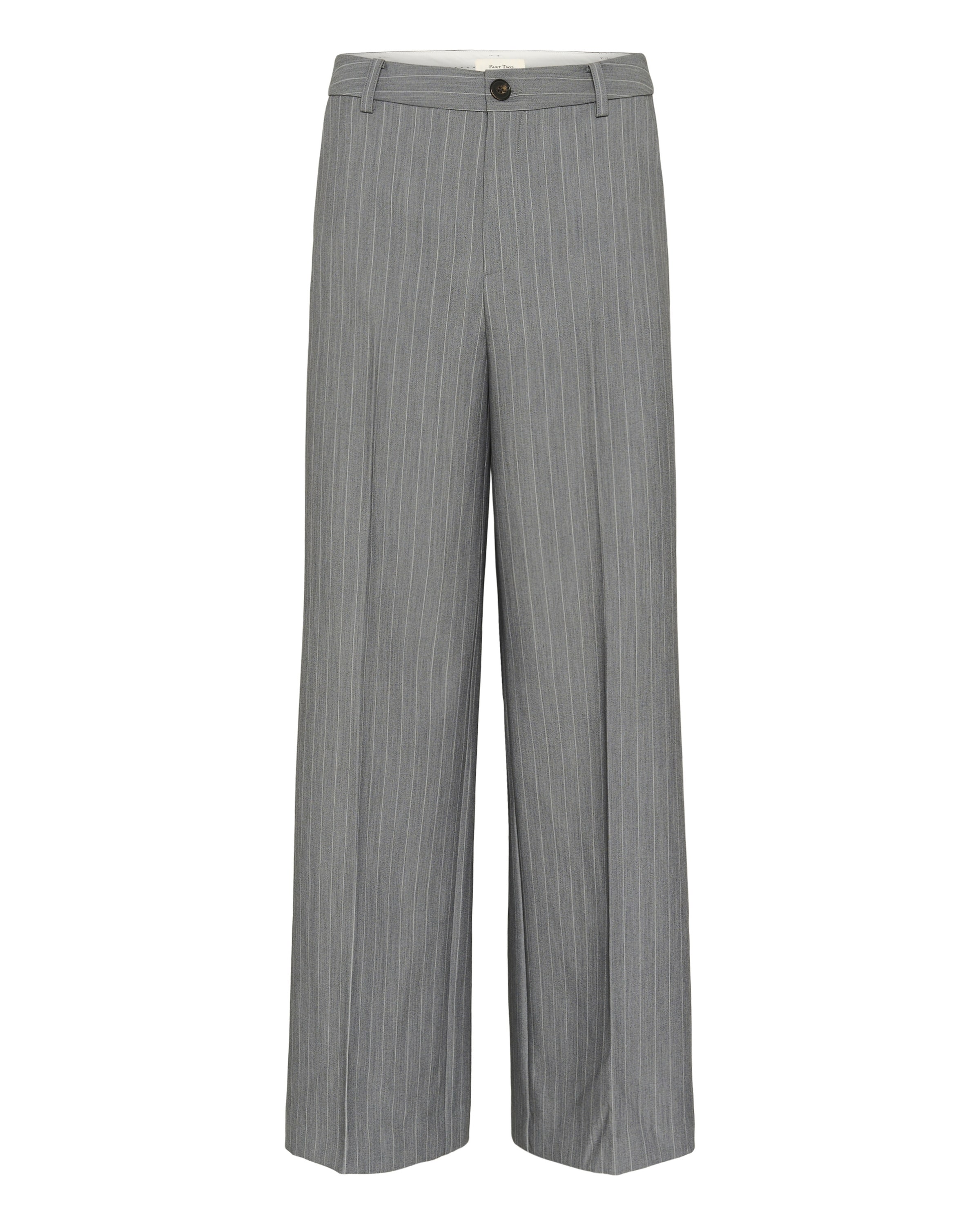 Part Two Wide leg Broek 'NinnesaPW' in Grijs: voorkant