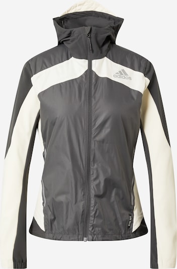 ADIDAS PERFORMANCE Jacke in dunkelgrau / weiß, Produktansicht