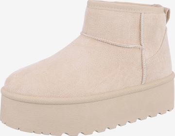 Ital-Design Snow Boots in Beige: front