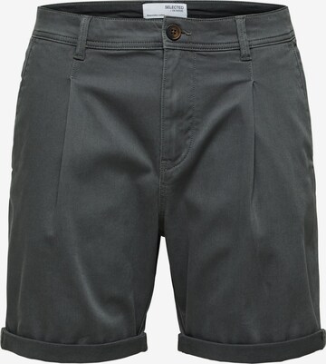 Pantalon chino SELECTED HOMME en gris : devant