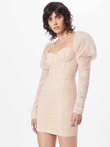 Robe Misspap en beige : devant