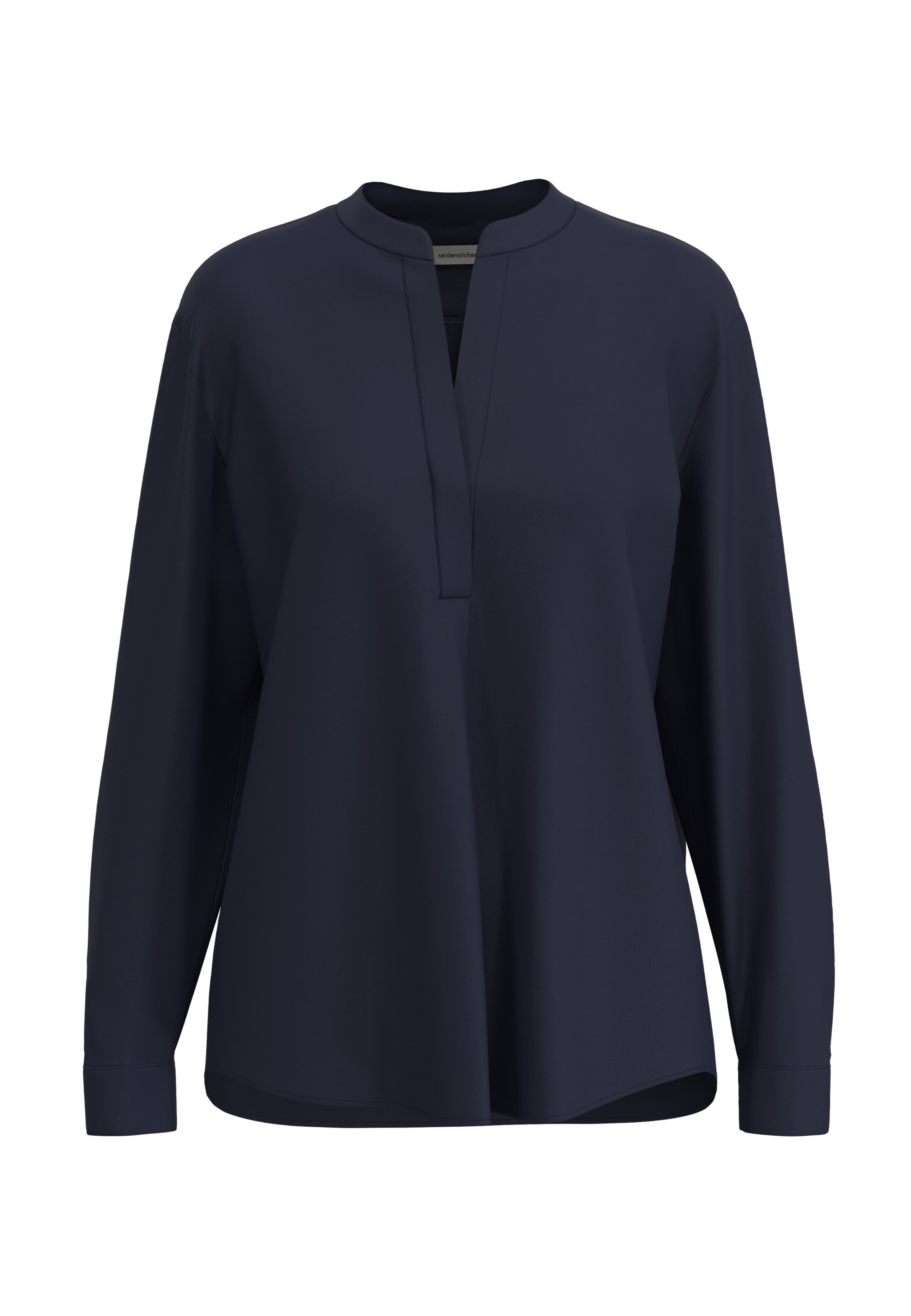 SEIDENSTICKER Blouse 'Schwarze Rose' in Blauw: voorkant