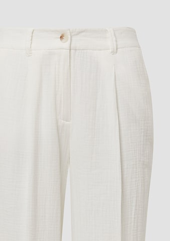 Wide Leg Pantalon à plis s.Oliver en beige