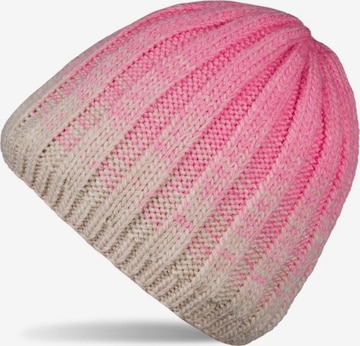 styleBREAKER Mütze 'Strickmütze Farbverlauf mit Thermo-Fleece' in Beige: Vorderseite
