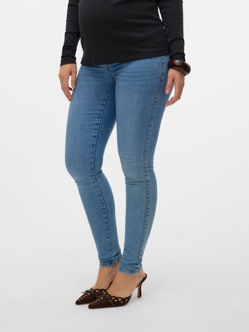 MAMALICIOUS Skinny Jeans 'MLAukie' in Blue: front