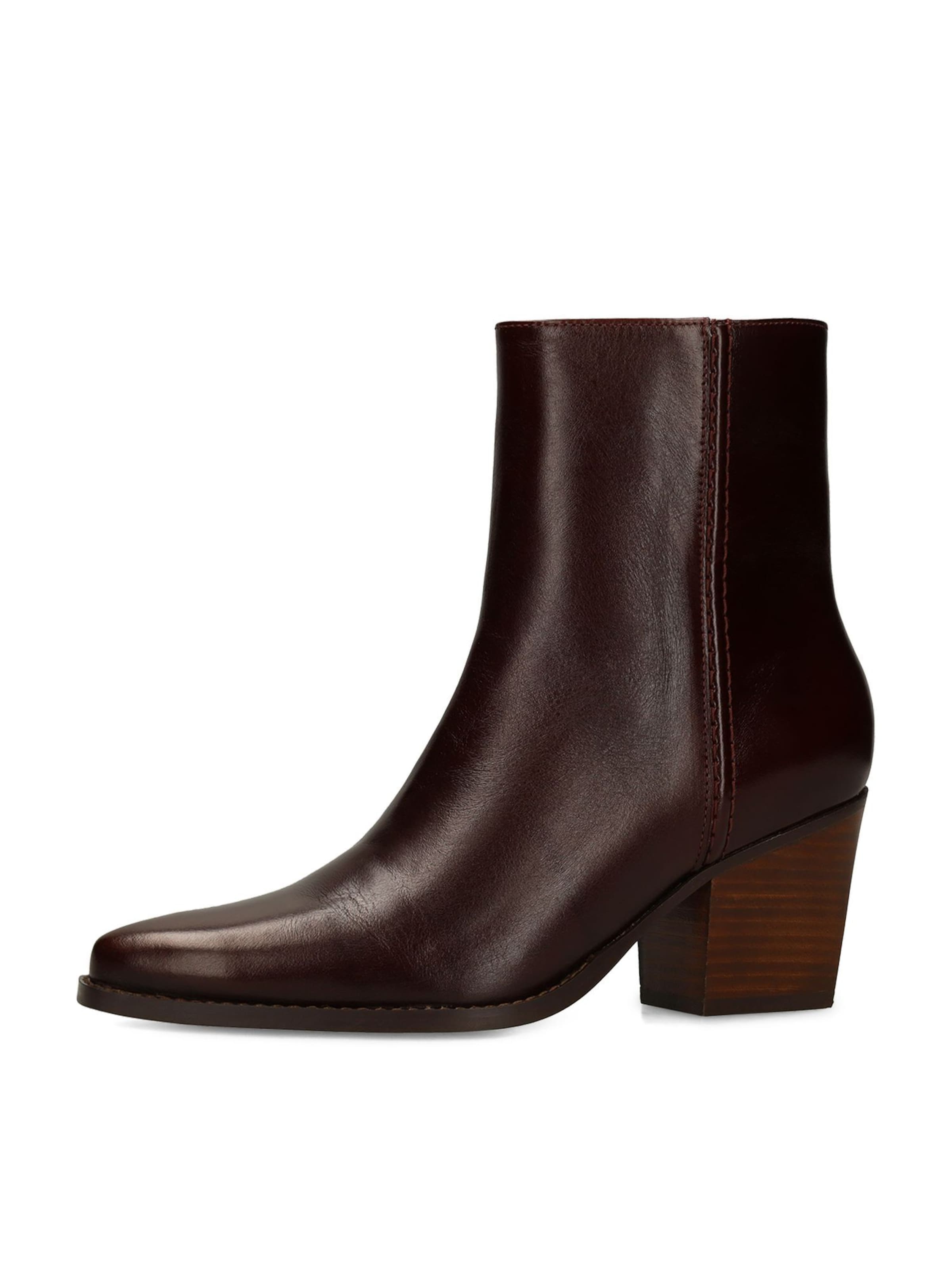 MANFIELD Bottines en 36 en bourgogne, Vue avec produit