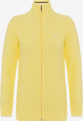 Cardigan DENIM CULTURE en jaune : devant