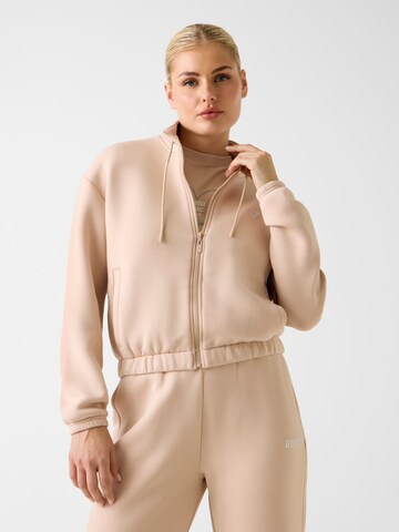 GUESS Athletic Sweatshirt in Beige: front