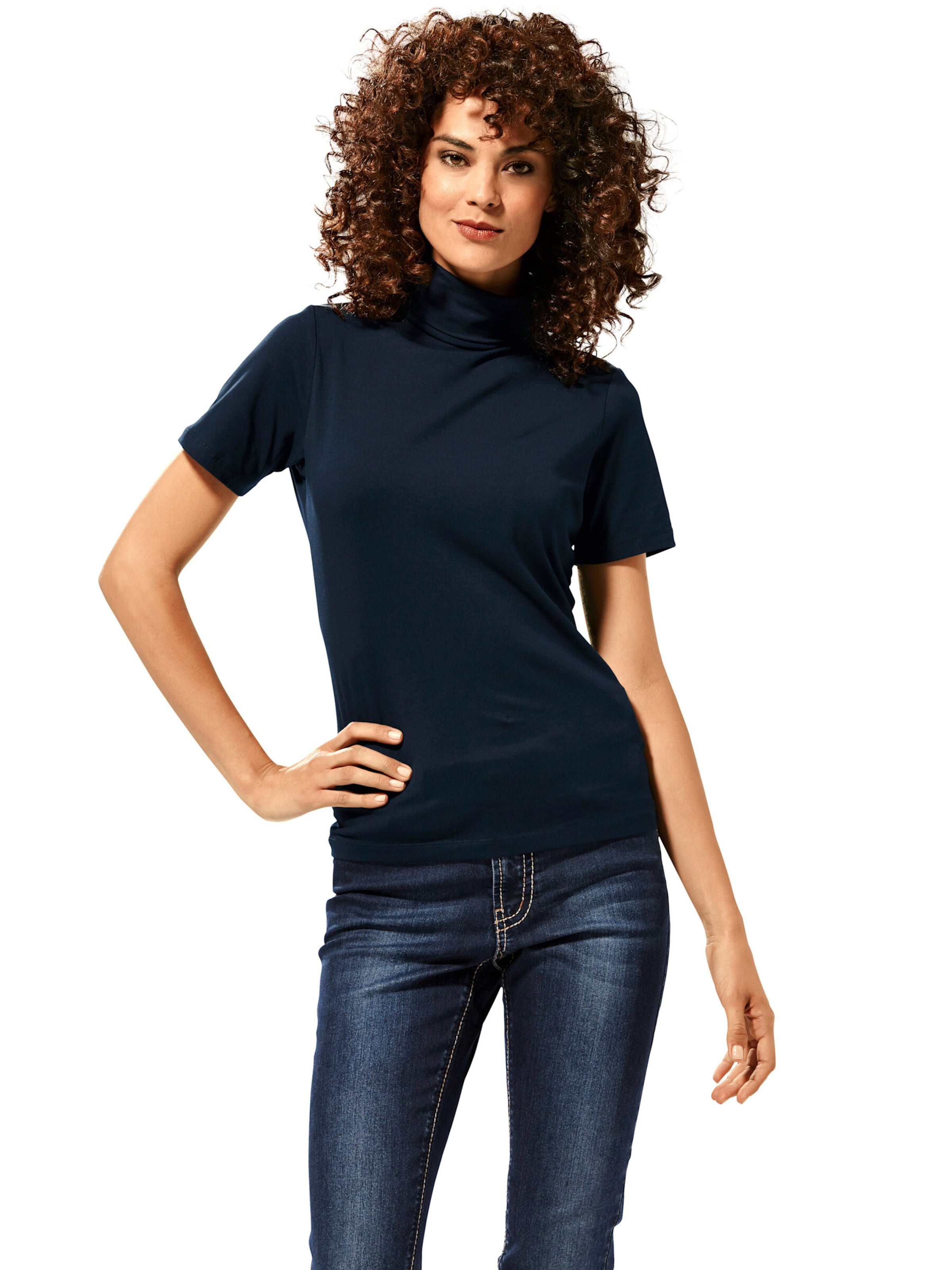 heine T-shirt i blå: framsida