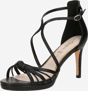 Sandale cu baretă 'SERENA' de la BUFFALO pe negru: față