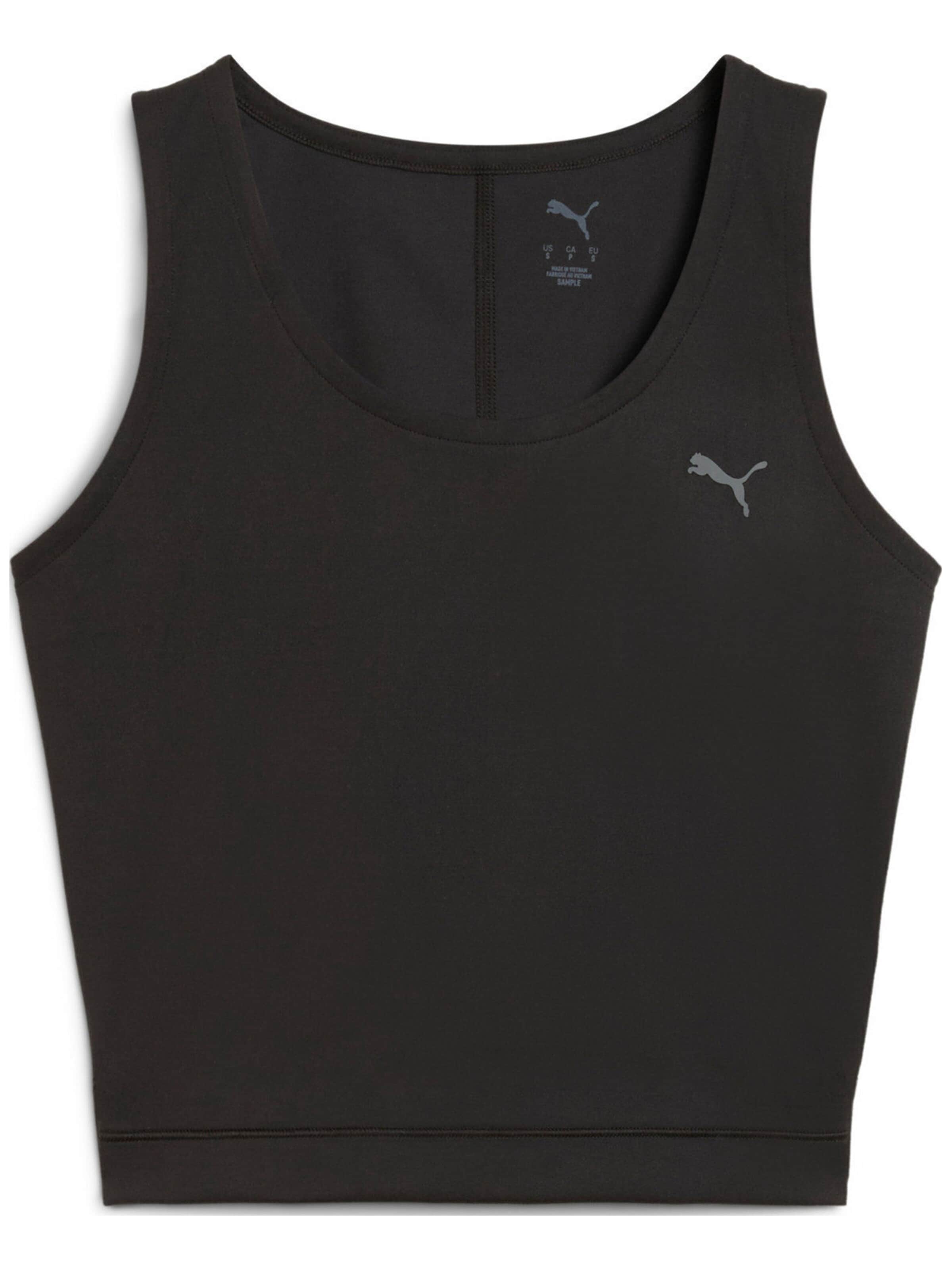 Top 'Puma W Cloudspun Twist Tank' di PUMA in nero: frontale