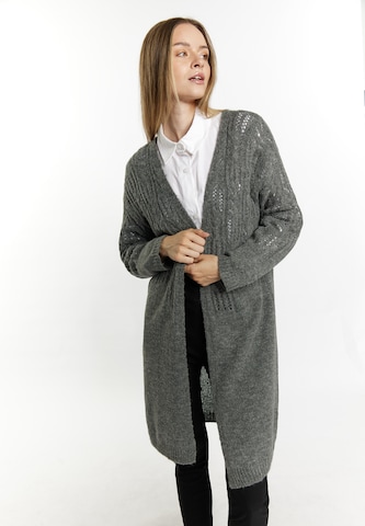 DreiMaster Klassik Knit cardigan in Grey: front