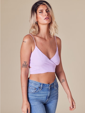 ABOUT YOU x Laura Giurcanu Top 'Charleen' in Purple: front