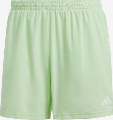 ADIDAS PERFORMANCE Regular Workout Pants 'Own The Run' in Green: front