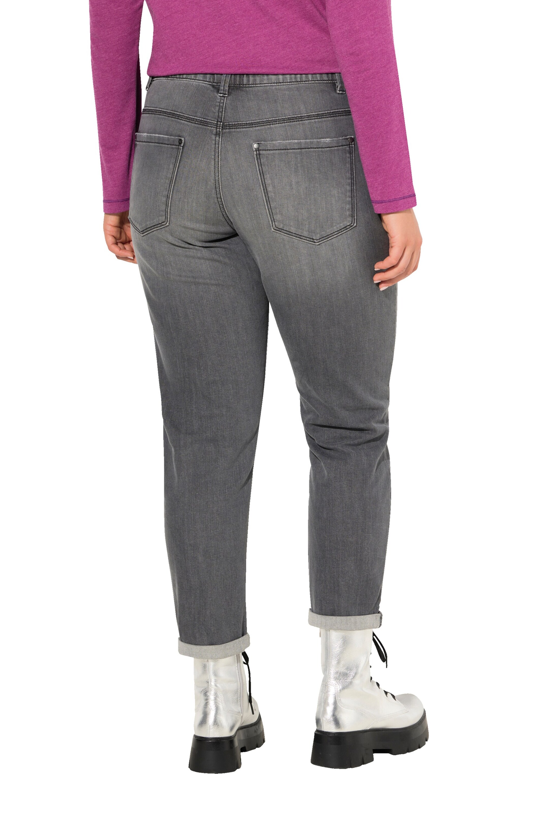 Ulla Popken Wide leg Jeans in Grijs