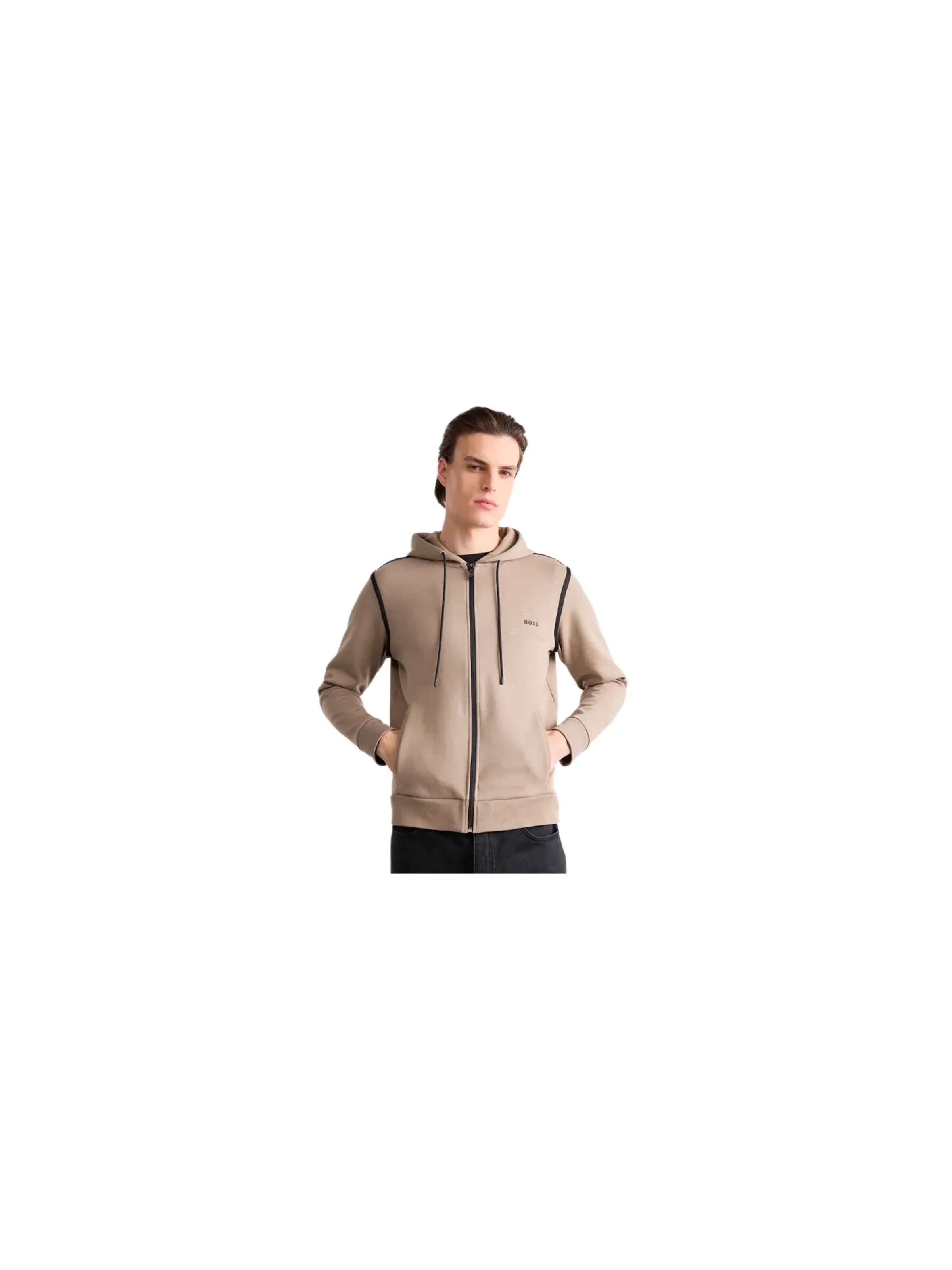 BOSS Sweatshirt 'Essential B' in Grey