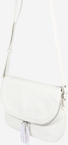 TOM TAILOR Crossbody Bag 'Lari' in White: front