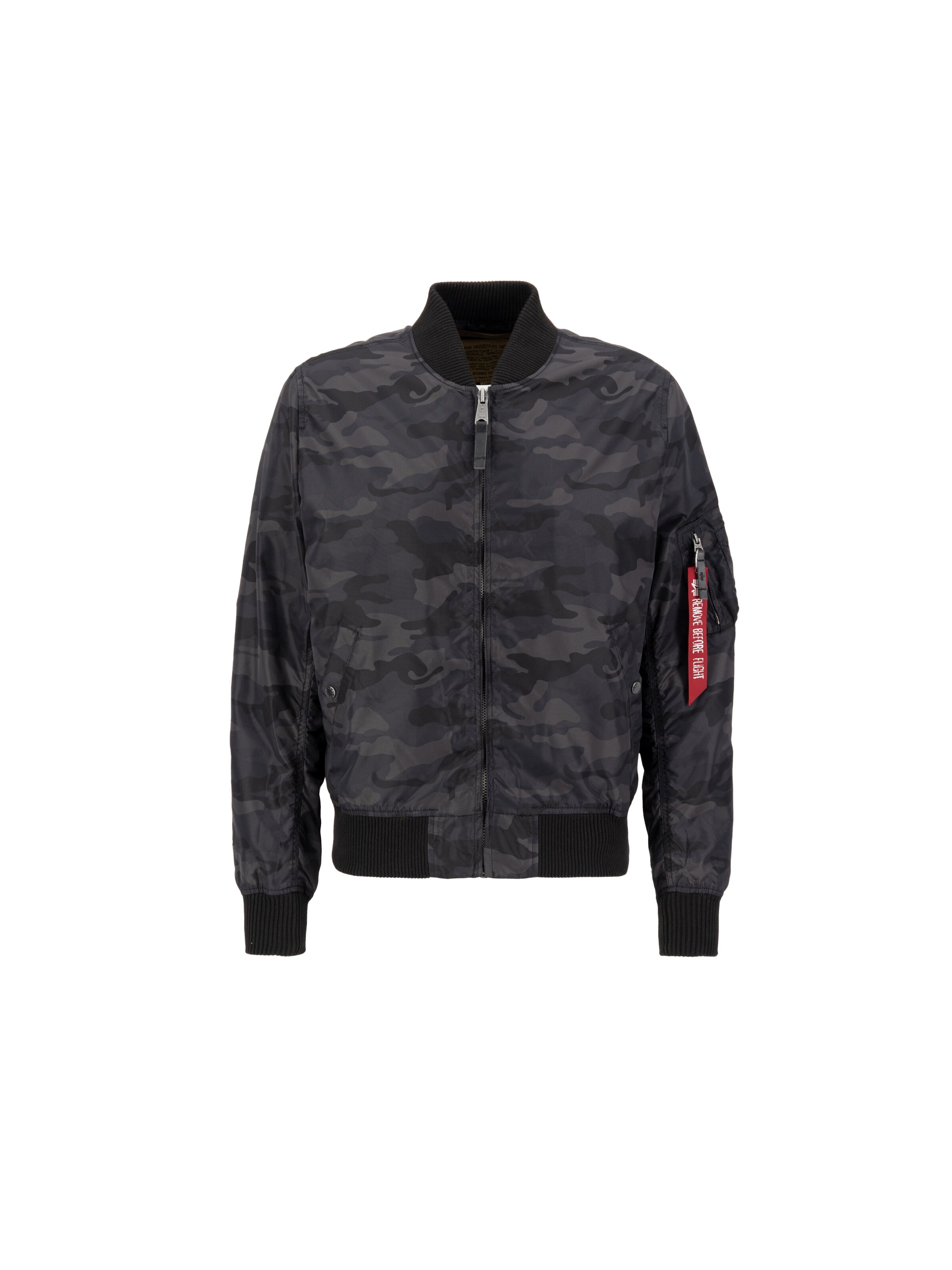ALPHA INDUSTRIES Chaqueta de entretiempo 'MA-1 TT' en M en gris oscuro / negro, Vista del producto