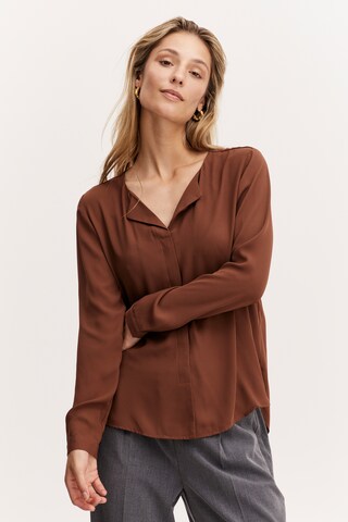 b.young Blouse in Brown: front