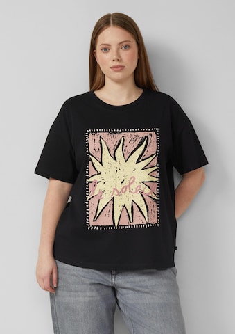 QS T-Shirt in Schwarz: Vorderseite