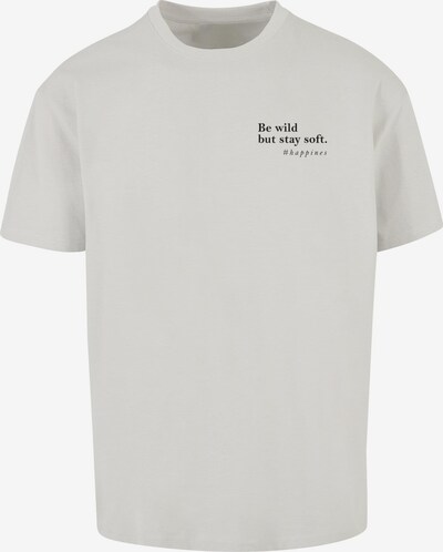 Merchcode Shirt 'Happines' in de kleur Grijs / Lichtgrijs, Productweergave