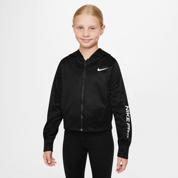 NIKE Sportief sweatvest in Zwart: voorkant