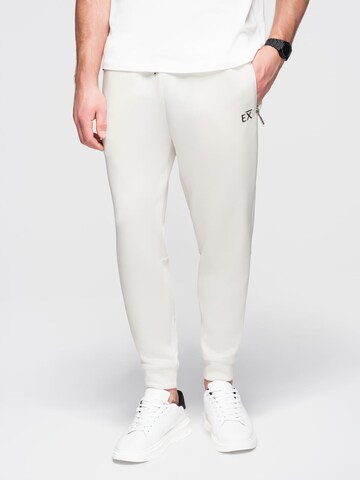 Ombre Tapered Broek 'Eximio' in Wit: voorkant