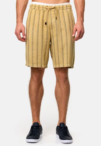 INDICODE JEANS Regular Hose in Gelb: Vorderseite