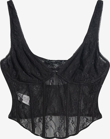 Bershka Top in Black: front