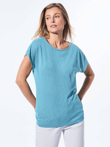 Goldner Shirt in Blau: Vorderseite